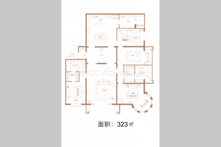 The Riverside   |   山水文园 4bedroom 323sqm ¥51,800 BJ0001778