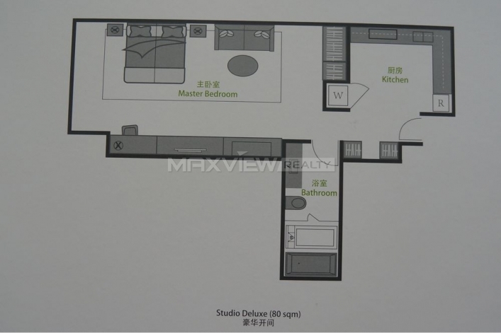 Damei Oakwood 1bedroom 80sqm ¥20,000 PRS675