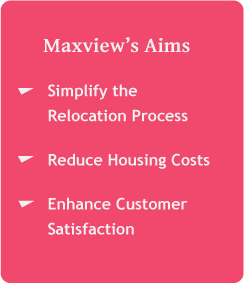 Maxview Realty's aims: Simplify the relocation process, Reduce housing costs, Enhance customer satisfaction