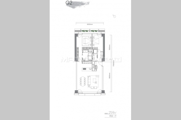 VANKE NAVA 万科NAVA&nbsp;2bedroom&nbsp;259sqm&nbsp;&yen;55,000&nbsp;BJ0008092